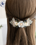 Kẹp Tóc Bấm Cao Cấp Đúc Hoa Thủy Tinh Và Đính Đá Ngọc Trai Sang Trọng Phong Cách Tiên Tử Cổ Điển 