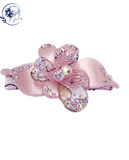  Kẹp Bấm Nửa Đầu Hình Hoa Phối Đá Pha Lê Cao Cấp Cho Nữ: KS013 
