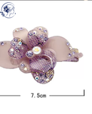  Kẹp Bấm Nửa Đầu Hình Hoa Phối Đá Pha Lê Cao Cấp Cho Nữ: KS013 