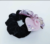  Dây Buộc Tóc Hoa Đá Vải Nhung Cao Cấp: DB02 