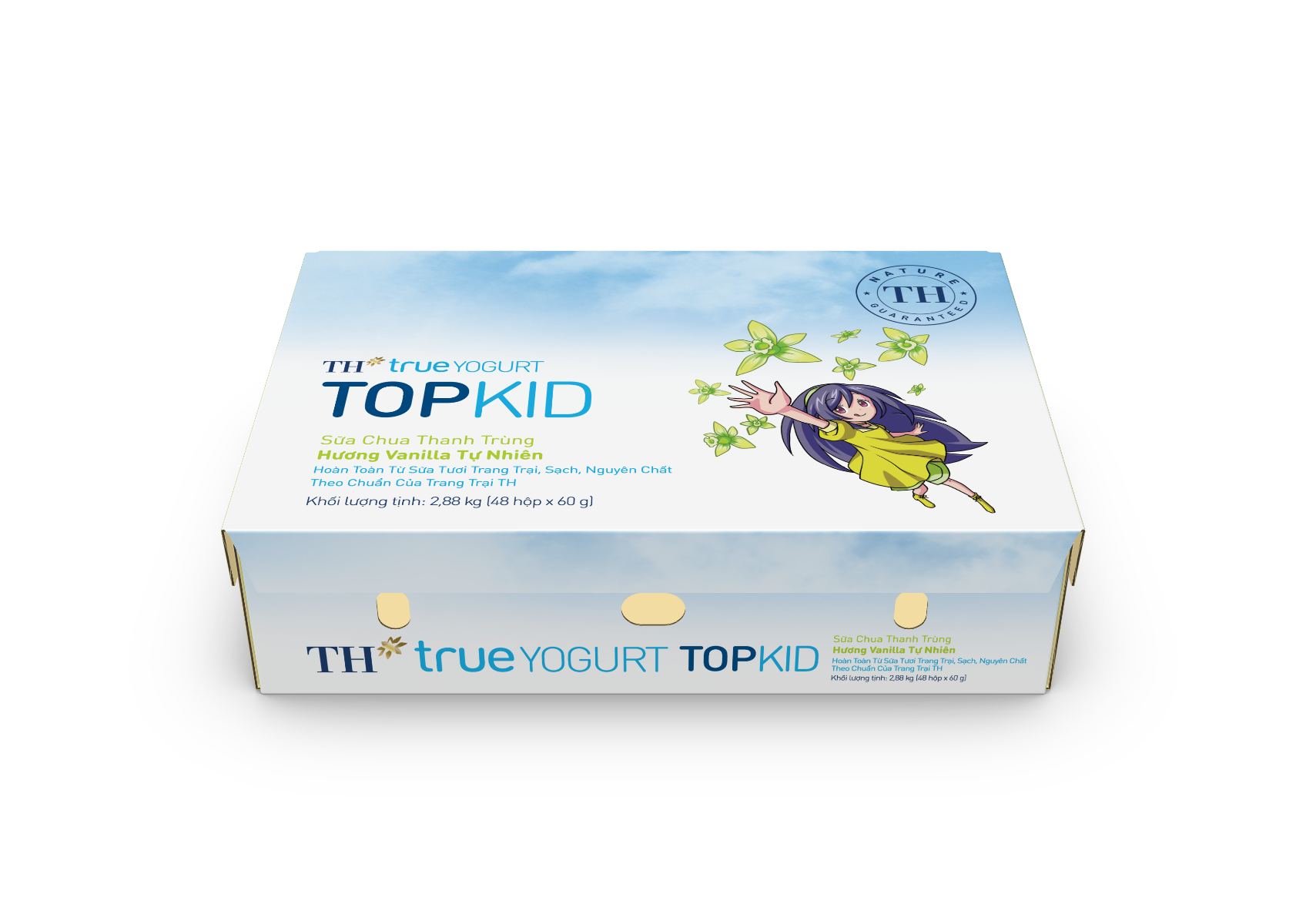 Sữa chua thanh trùng hương Vanilla tự nhiên TH true YOGURT TOPKID 60 g