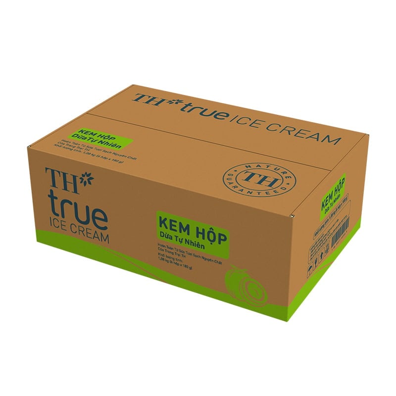 Kem hộp Dừa tự nhiên TH true ICE CREAM 180 g