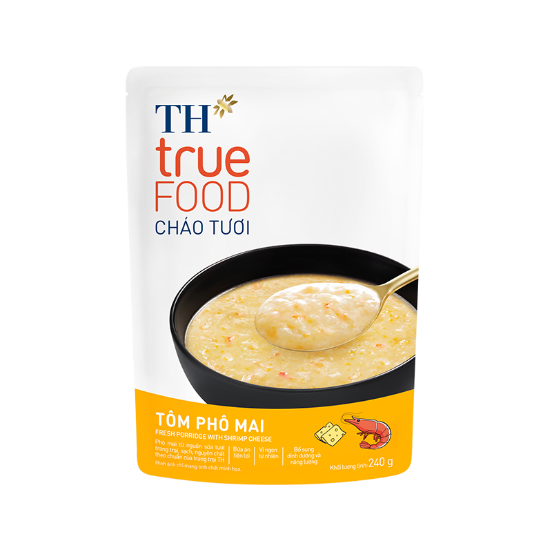 Cháo tươi Tôm phô mai TH true FOOD 240 g