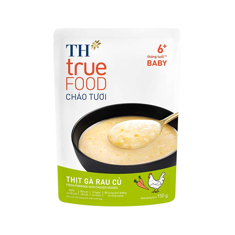 Cháo tươi thịt Gà rau củ TH true FOOD 150 g
