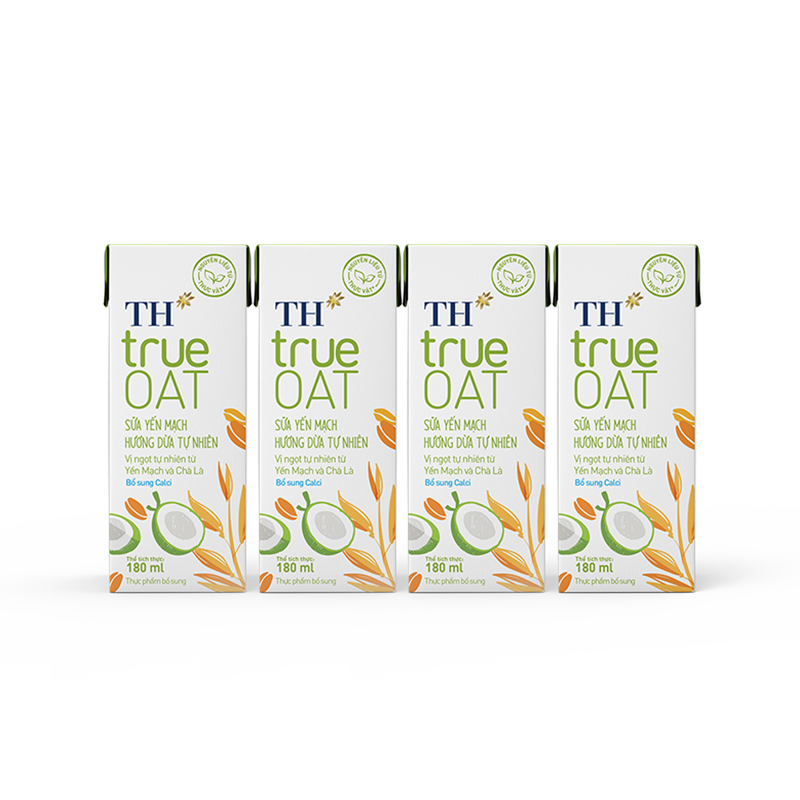 Sữa yến mạch hương Dừa tự nhiên TH true OAT 180 ml