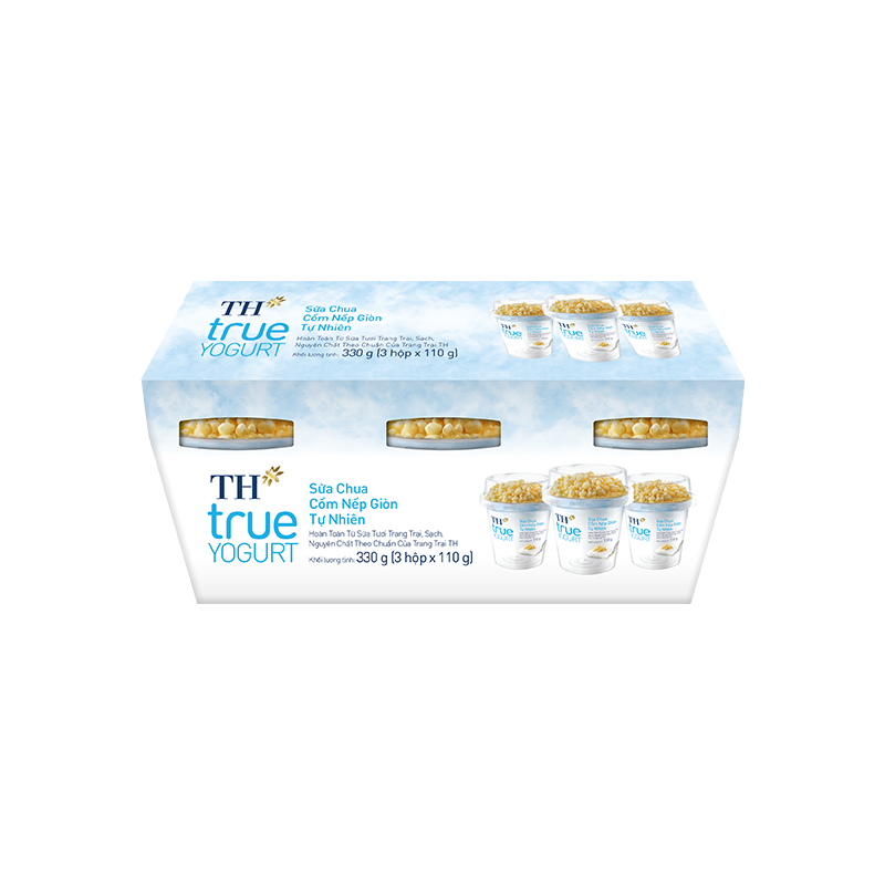 Sữa chua Cốm nếp giòn tự nhiên TH true YOGURT 110 g