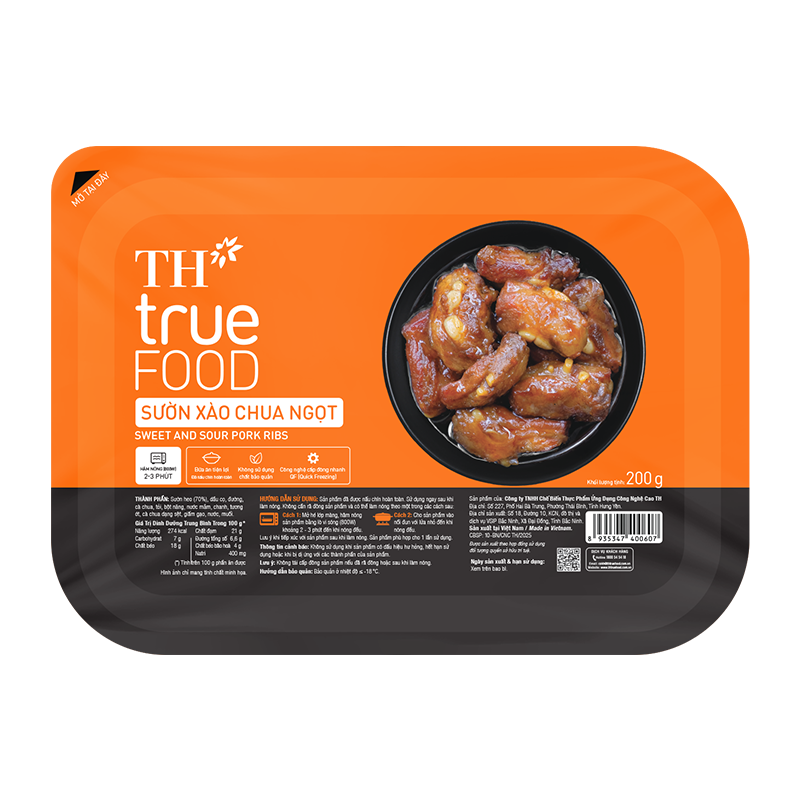 Khay Sườn xào chua ngọt TH true FOOD 200 g