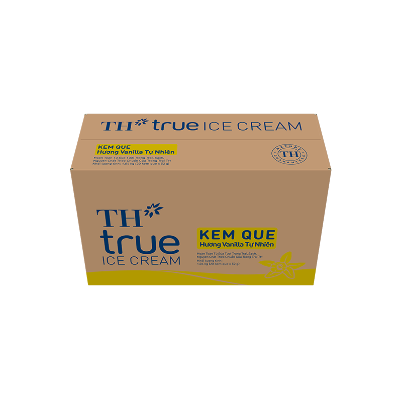 Kem que hương Vanilla tự nhiên TH true ICE CREAM 52 g