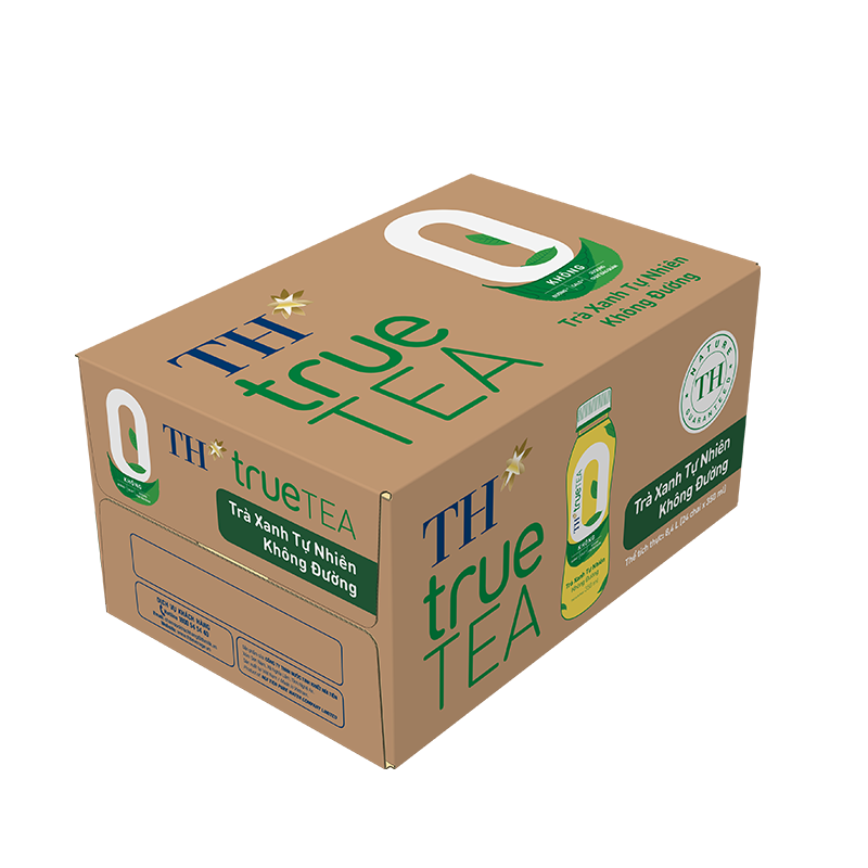 Trà Xanh tự nhiên Không đường TH true TEA 350 ml