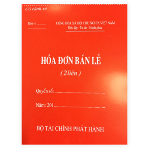  Hóa Đơn Bán Lẻ Cacbon 2 Liên Khổ A5 