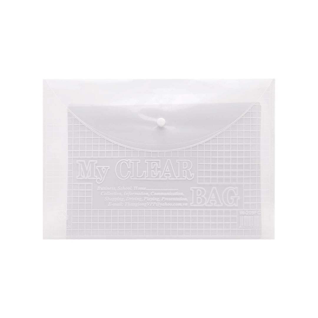  Túi 1 Khuy (Clear) Khổ F 