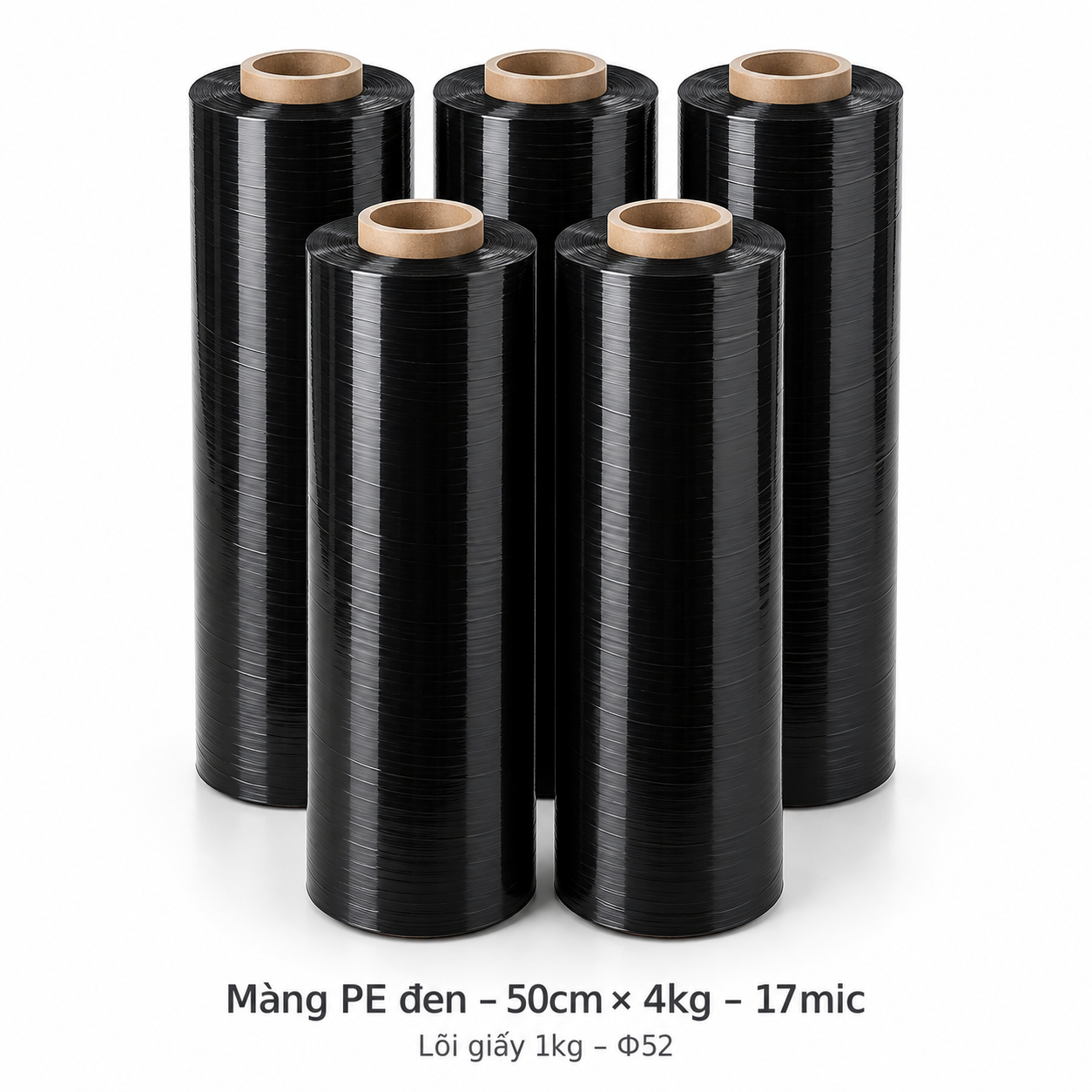  Màng PE Màu Đen 50cm - 17mic 