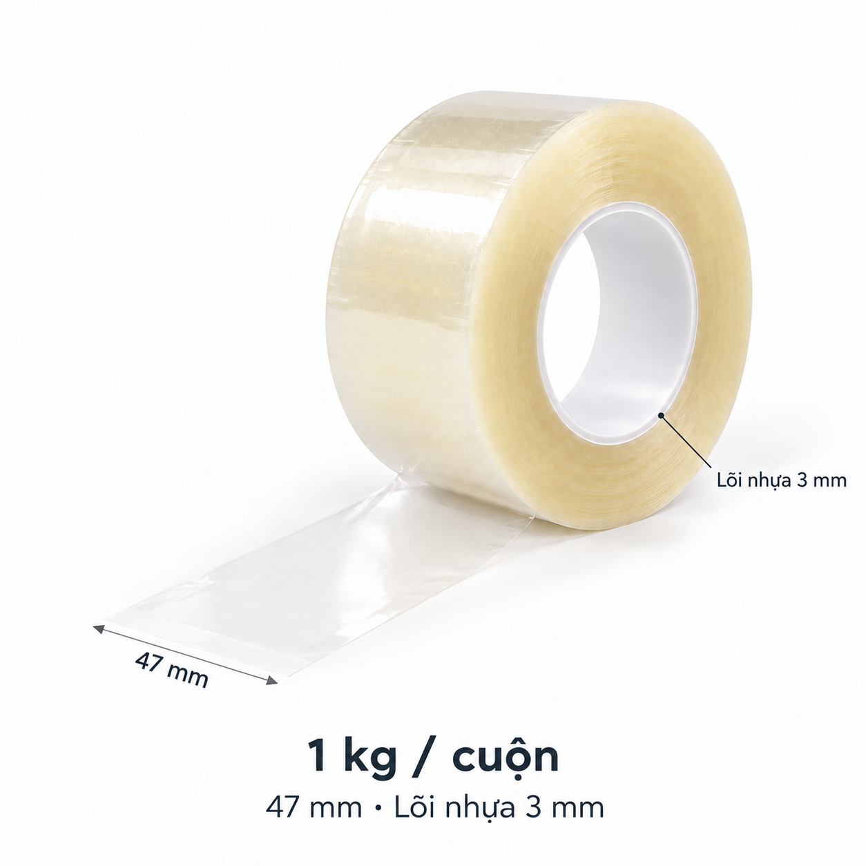  Băng dính OPP 47mm - Lõi nhựa 