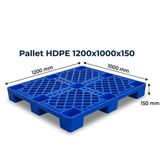  Pallet HDPE 1200x1000x150 Nhiều Chân 