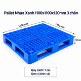  Pallet Nhựa Xanh 1100x1100x120mm 