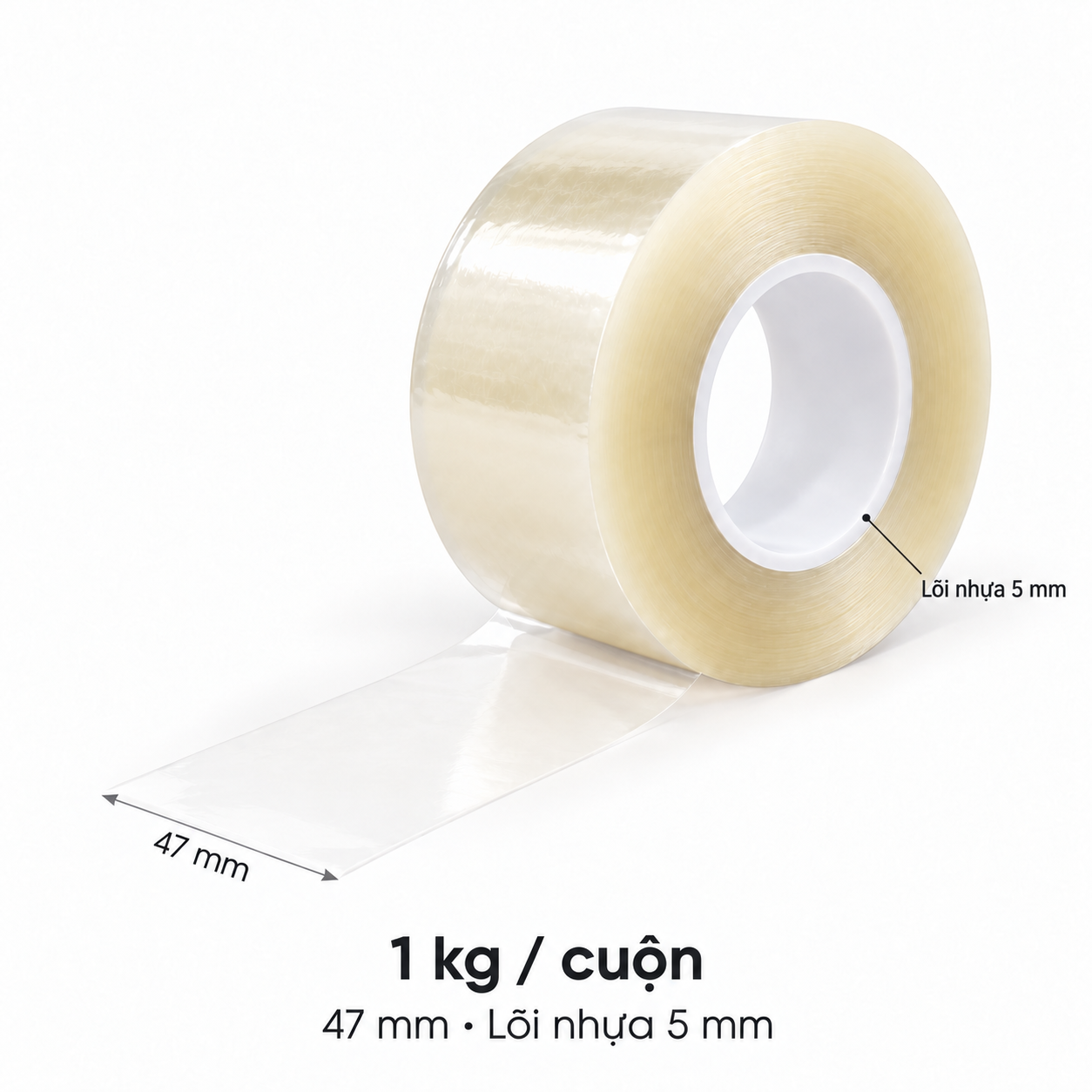  Băng dính OPP 47mm - Lõi nhựa 