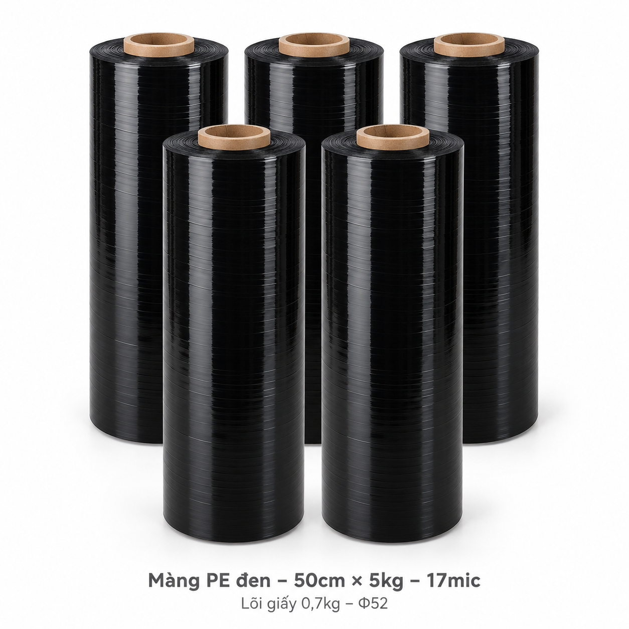  Màng PE Màu Đen 50cm - 17mic 
