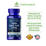  Viên Uống Bổ Sung Alpha Lipoic Acid, Ngăn Ngừa Lão Hóa Puritan’s Pride Alpha Lipoic Acid 600mg (60 viên/Lọ) 