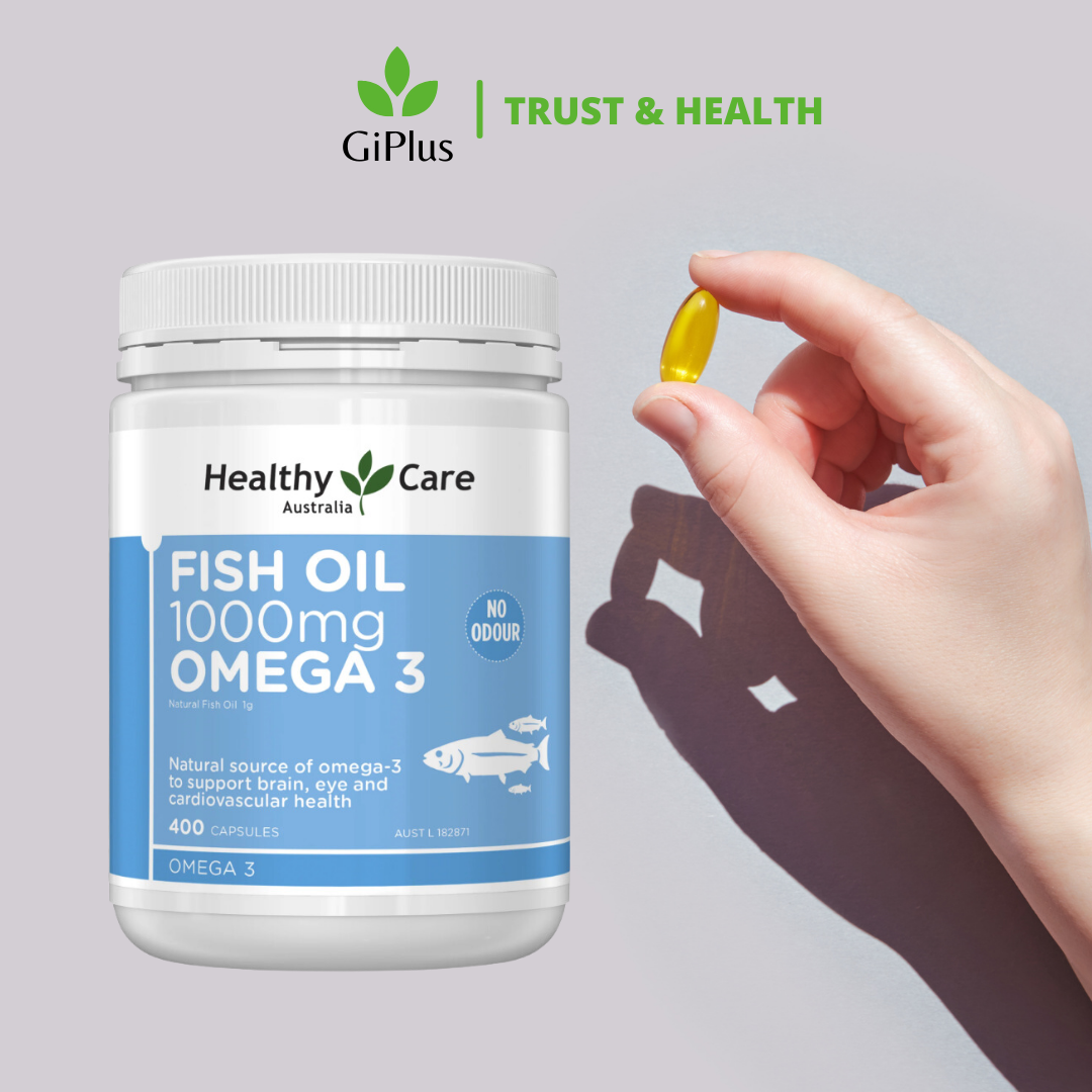  Viên Uống Dầu Cá Healthy Care Fish Oil 1000mg Omega-3 (400 viên/ lọ) 