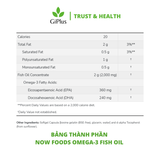  Viên Uống Dầu Cá NOW Omega-3 Fish Oil 1000mg Hỗ Trợ Tim Mạch, Cải Thiện Thị Lực   (100 viên/lọ) 