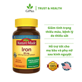  Viên Uống Bổ Sung Sắt, Ngừa Thiếu Máu Nature Made Iron 65mg 365 Viên 