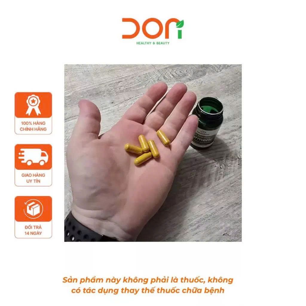  Viên Uống Tinh Chất Nghệ Swanson Turmeric 720mg (100 viên/lọ) 