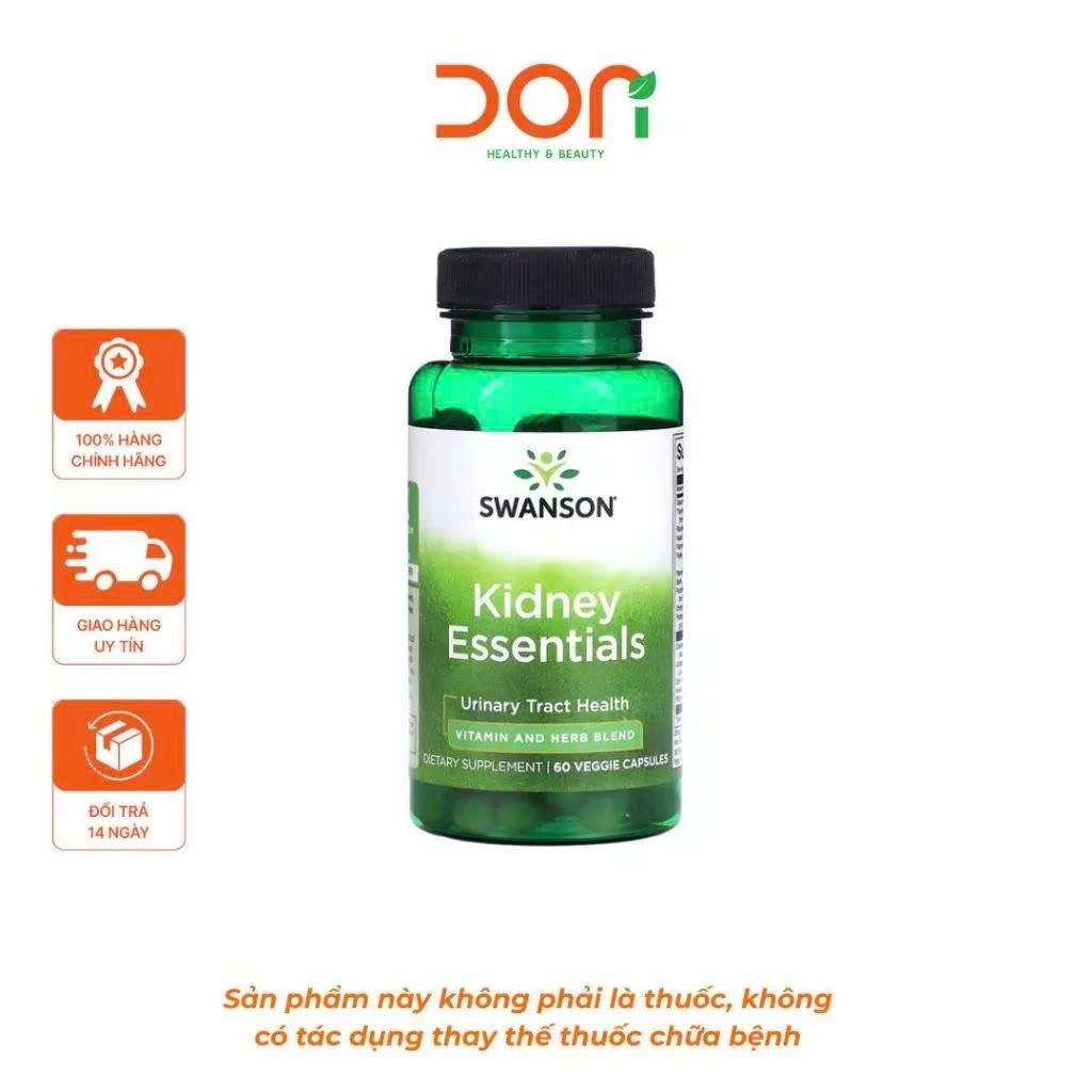 Viên Uống Bổ Thận, Hỗ Trợ Hệ Tiết Niệu Khỏe Mạnh Swanson Kidney Essentials (60 Viên/Lọ) 