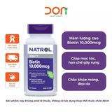  Viên Uống Hỗ Trợ Mọc Tóc, Móng Natrol Biotin 10.000mcg (100 Viên/Lọ) 