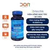  Viên Uống Puritan’s Pride Ultra Mega Biotin 10,000mcg Hỗ Trợ Mọc Tóc, Giảm Gãy Rụng Tóc Và Chắc Khỏe Móng 