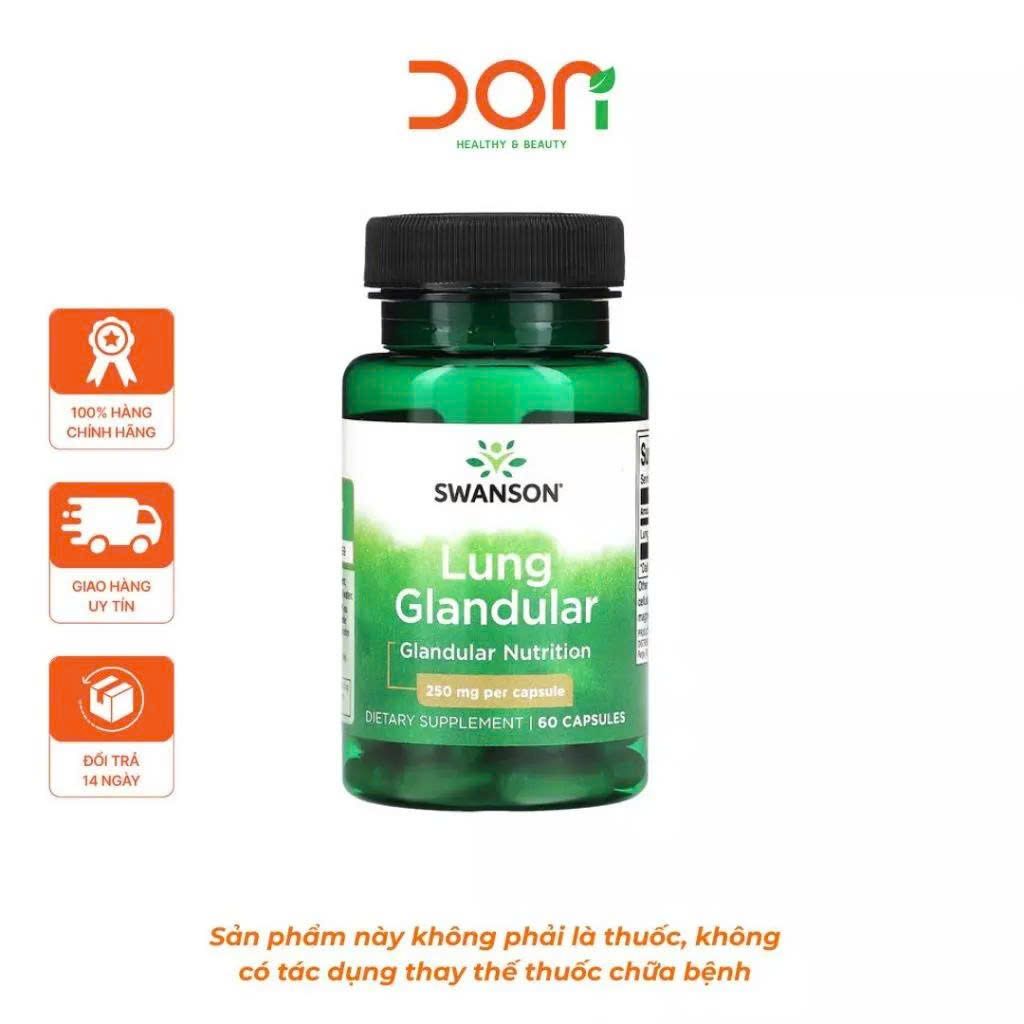  Viên Uống Bảo Vệ Và Phục Hồi Chức Năng Phổi Swanson Lung Glandular 250MG (60 viên/1 lọ) 