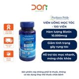  Viên Uống Puritan’s Pride Ultra Mega Biotin 10,000mcg Hỗ Trợ Mọc Tóc, Giảm Gãy Rụng Tóc Và Chắc Khỏe Móng 