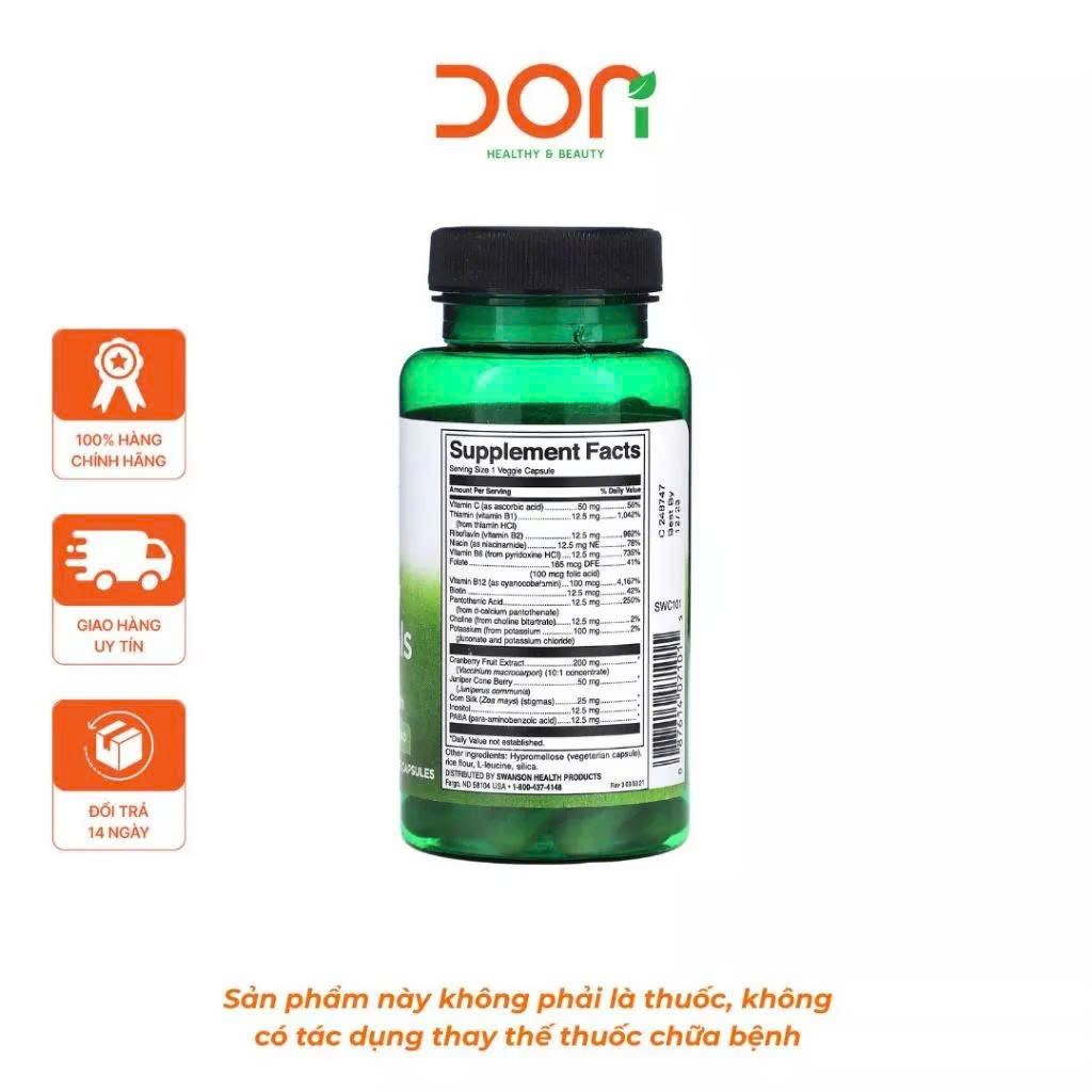  Viên Uống Bổ Thận, Hỗ Trợ Hệ Tiết Niệu Khỏe Mạnh Swanson Kidney Essentials (60 Viên/Lọ) 
