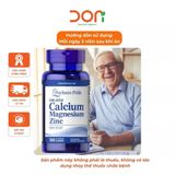 Viên Uống Puritan's Pride Chelated Calcium Magnesium Zinc Hỗ Trợ Chắc Khỏe Xương Khớp (100 Viên/Lọ) 