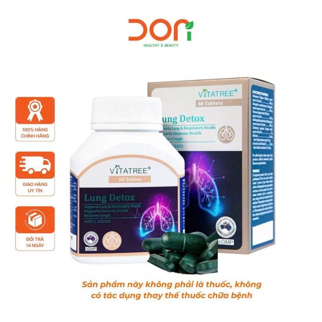  Viên Uống Hỗ Trợ Thanh Lọc Phổi, Giảm Ho Hen Vitatree Lung Detox 