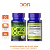  Viên Uống Dầu Tỏi Không Mùi Puritan’s Pride Odorless Garlic 1000mg Hỗ Trợ Sức Khỏe Tim Mạch, Đề Kháng (100 Viên) 