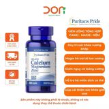  Viên Uống Puritan's Pride Chelated Calcium Magnesium Zinc Hỗ Trợ Chắc Khỏe Xương Khớp (100 Viên/Lọ) 