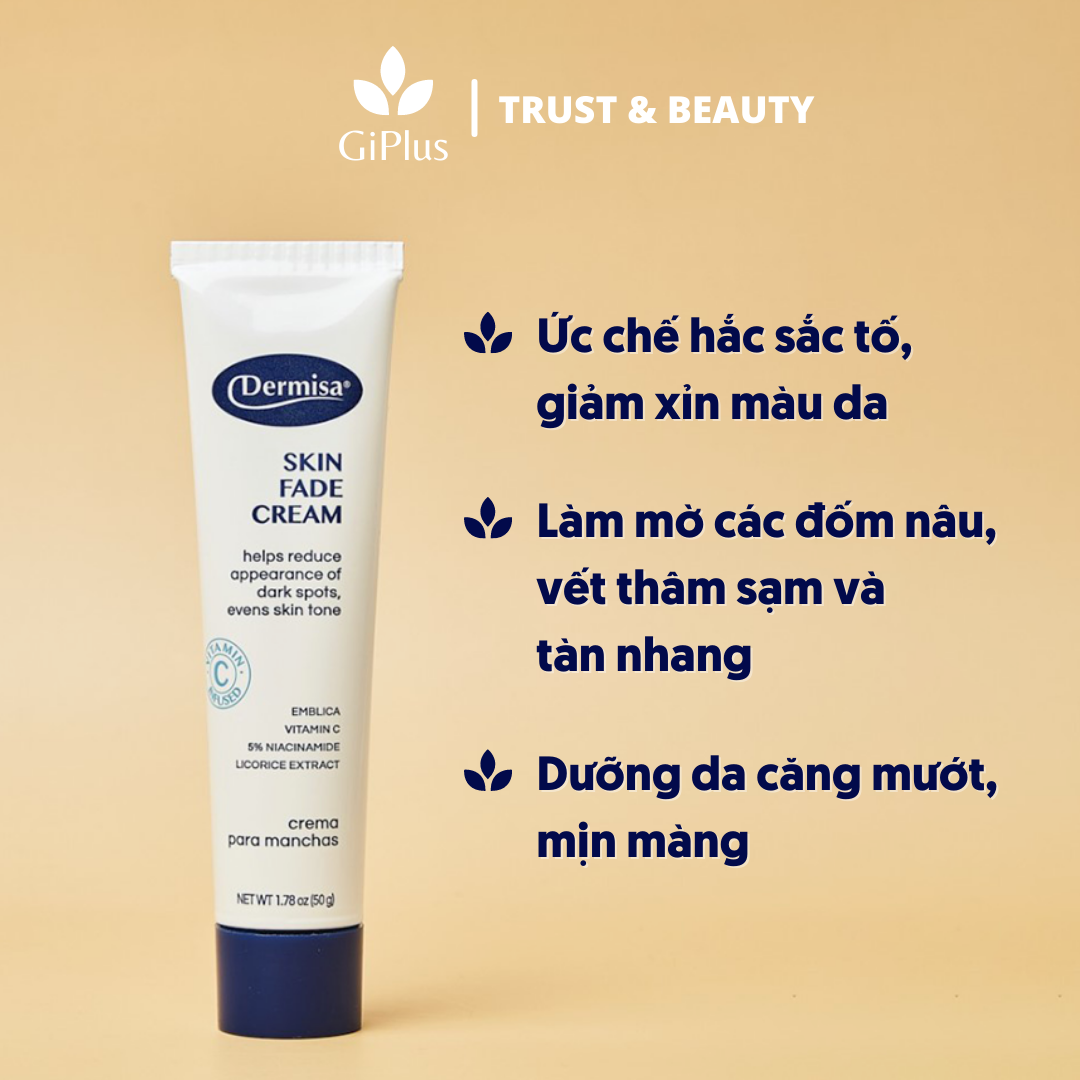  Kem Dưỡng Sáng Da, Mờ Thâm Nám Dermisa Skin Fade Cream (50g/tuýp) 