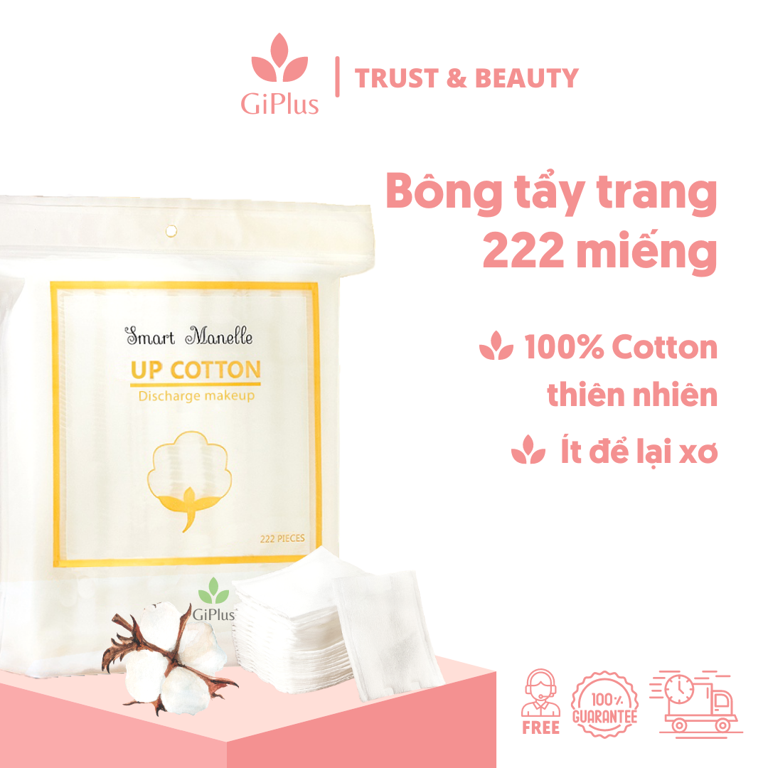  Bông Tẩy Trang 3 lớp Up Cotton Pads 222 Miếng Nội Địa Trung (222 Miếng/Túi) 