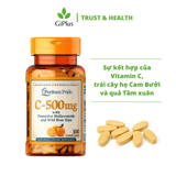  Viên Uống Bổ Sung Vitamin C 500mg Tăng Đề Kháng, Đẹp Da Puritan’s Pride (100 Viên/Lọ) 