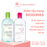 Nước Tẩy Trang Micellar Bioderma 500ml Dành Cho Da Hỗn Hợp, Da Dầu, Da Dễ Bị Mụn, Da Nhạy Cảm (500ml/Chai) 