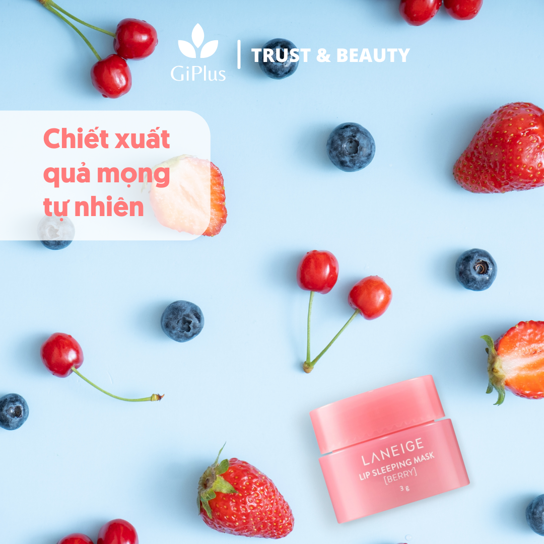  Mặt Nạ Dưỡng Môi Laneige Lip Sleeping Mask Ex Berry Dưỡng Ẩm, Tẩy Tế Bào Chết Môi, Làm Hồng Môi (3g/Lọ) 