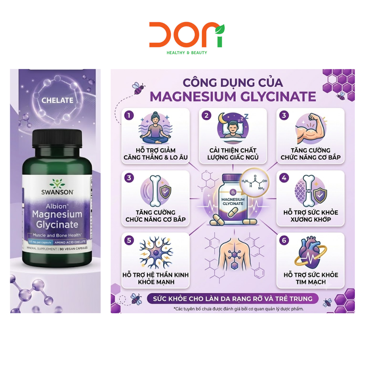  Viên Uống Swanson Triple Magnesium Complex 400mg Bổ Sung 3 Loại Magie Chắc Khỏe Cơ Bắp Và Xương Khớp 