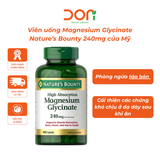  Viên bổ sung Magnesium Glycinate Nature’s Bounty 240mg 180 vien 