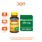  Viên Uống Bổ Sung Magie, Hỗ Trợ Thư Giãn Cơ Bắp Nature Made Magnesium 250mg 100 Viên 