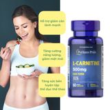  Viên Uống Hỗ Trợ Chuyển Hóa Mỡ Thừa, Tăng Cường Năng Lượng Puritan's Pride L-Carnitine 500mg 