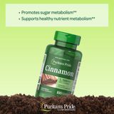  Viên Uống Kiểm Soát Đường, Giảm Cholesterol Từ Quế Puritan's Pride Cinnamon 500mg 