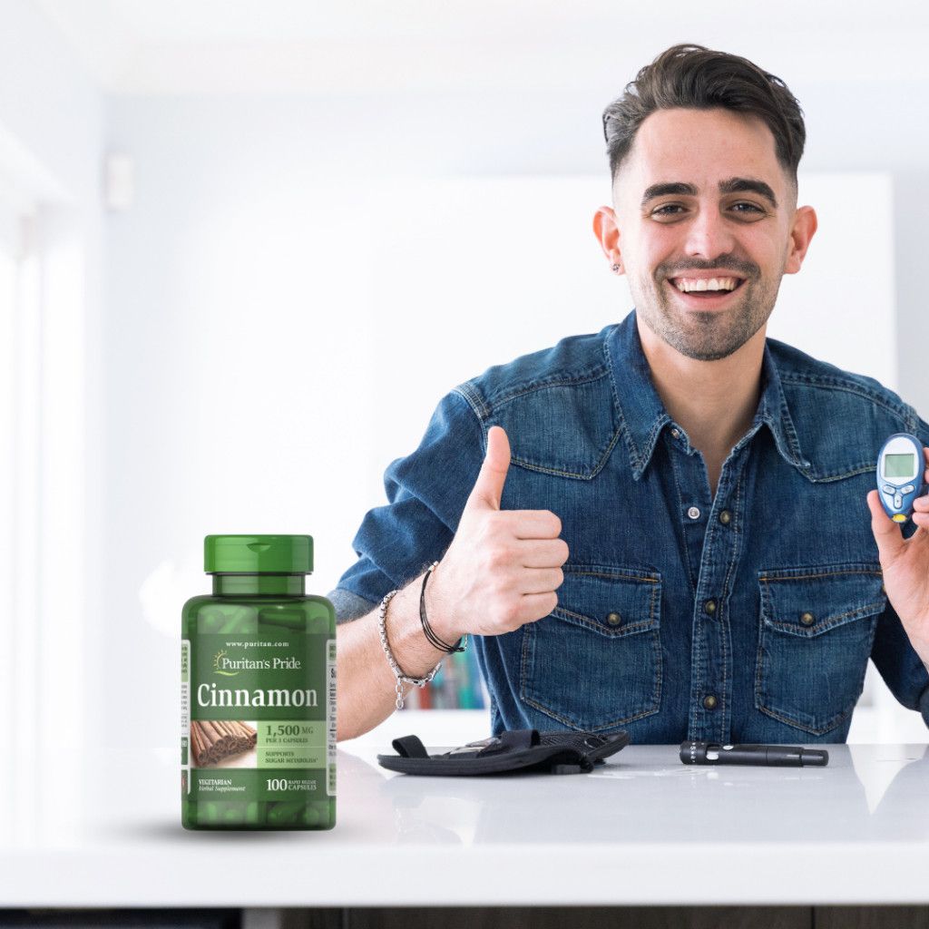  Viên Uống Kiểm Soát Đường, Giảm Cholesterol Từ Quế Puritan's Pride Cinnamon 500mg 