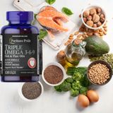  Viên Uống Bổ Sung Omega 3-6-9, Tăng Cường Sức Khỏe Tim Mạch Puritan's Pride Omega 3-6-9 Fish & Flax Oil 