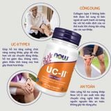  Viên Uống Tăng Dịch Nhầy Cho Khớp, Hỗ Trợ Sức Khỏe Xương Now UC-II Collagen Type II Joint Health 