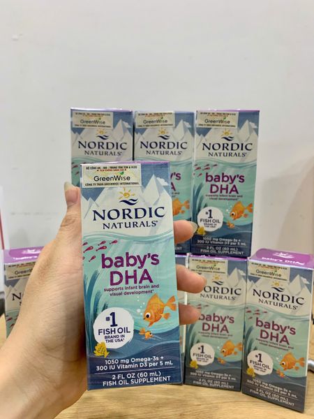 DHA Baby - Hộp 60ml - NORDIC NATURALS - bổ sung DHA cho trẻ sơ sinh